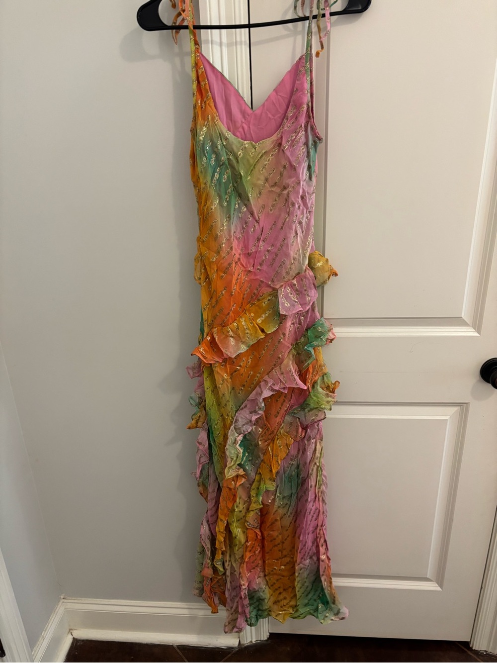 REVOLVE Multicolor Ruffle Maxi Dress - Picture 3 of 3